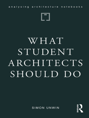 cover image of What Student Architects Should Do